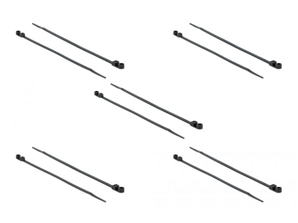 DeLOCK 18951 kabelsamler Parallel kabelindføring Polyamid Sort 10 stk