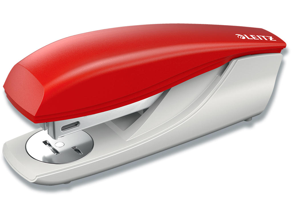Hæftemaskine, 30 ark, Rød, Klamme P3 og 24/6 og 26/6, Leitz  5500