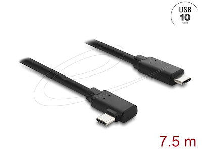 DeLOCK 87241 USB-kabel USB 2.0 7,5 m USB C Sort
