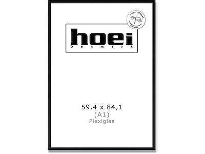 Fotoramme, 59.4x84.1 cm - A1, Sort, Fyrretræ, Hoei 190