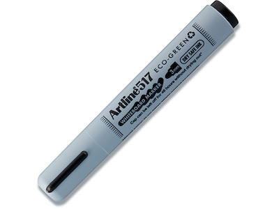 Whiteboard marker, Rund spids, Sort, 3 mm, Artline ECO-GREEN 517