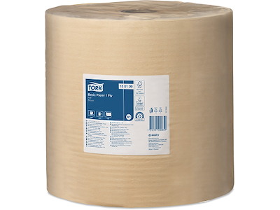 Aftørringsrulle, Udvendig oprulning, 1 lag, 1 rulle, Tork Basic W1