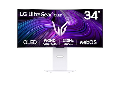 LG 34GX90SA-W computerskærm 86,4 cm (34") 3440 x 1440 pixel Wide Quad HD OLED Hvid