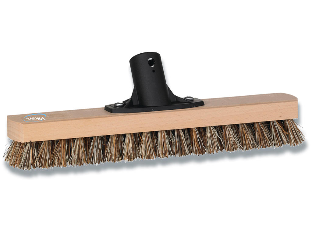Gulvskrubbe brun stiv m. socket 30cm