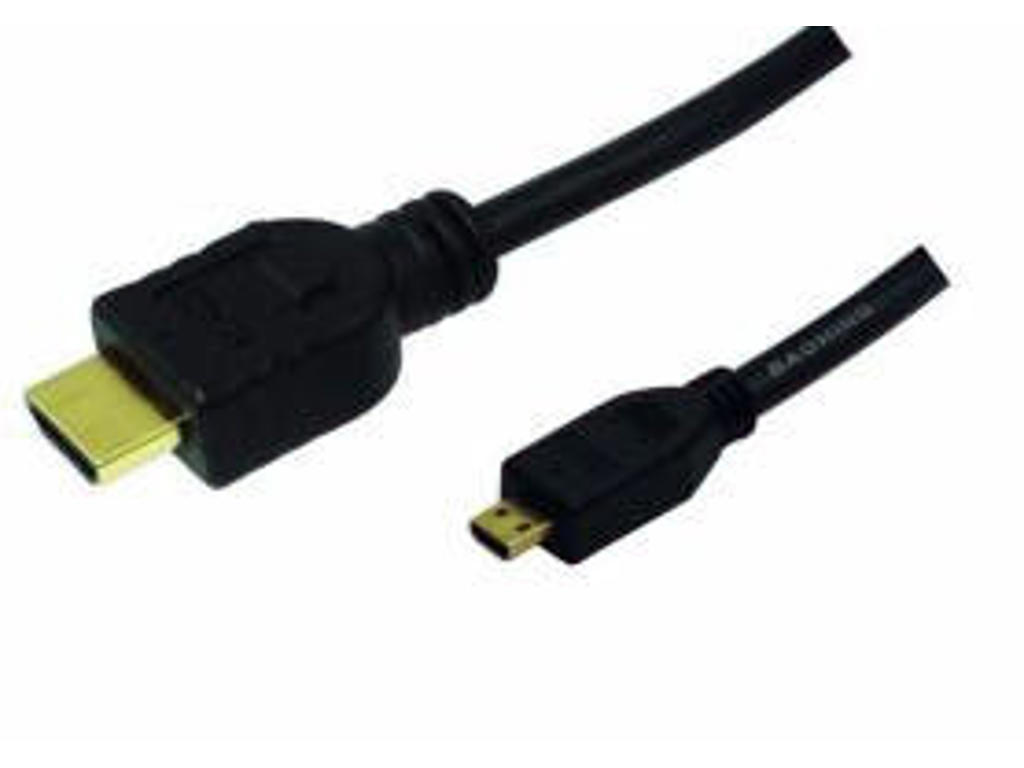 LogiLink HDMI/microHDMI, 2.0m HDMI-kabel 2 m HDMI Type A (Standard) HDMI Type D (Micro) Sort