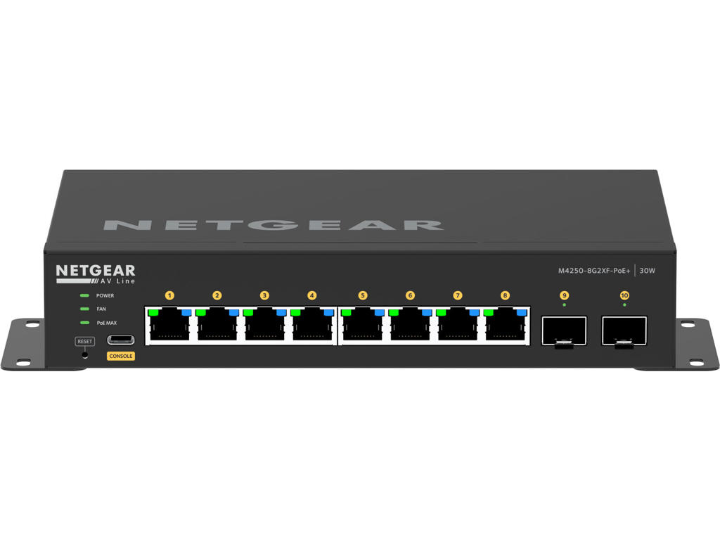 NETGEAR GSM4210PX-100EUS netværksswitch Administreret L2/L3 Gigabit Ethernet (10/100/1000) Strøm over Ethernet (PoE) Sort