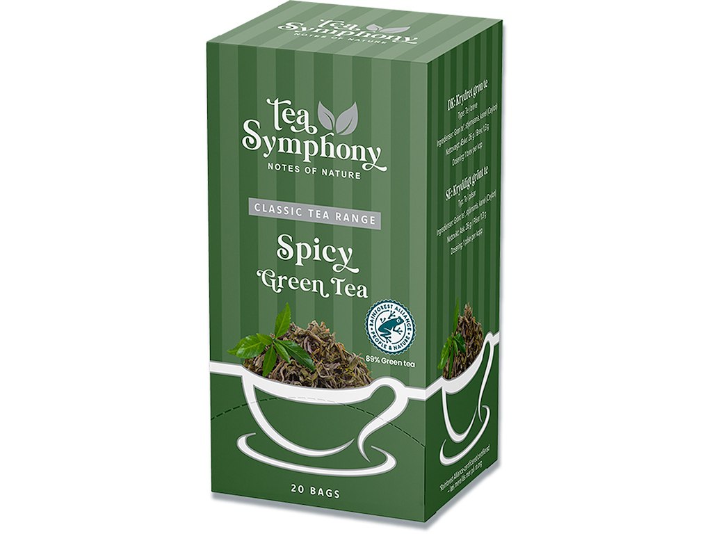 Brev-the, Spicy grøn, 20 breve æsken, 1 æske, Tea Symphony