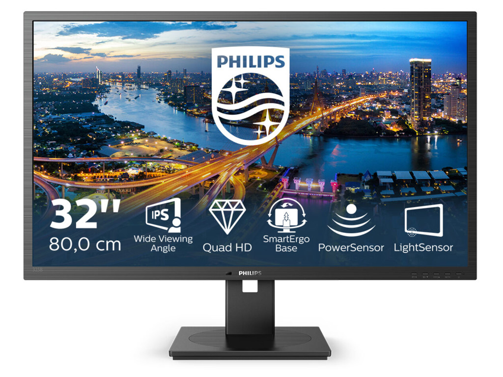 Philips B Line 325B1L/00 computerskærm 80 cm (31.5") 2560 x 1440 pixel 2K Ultra HD LCD Sort