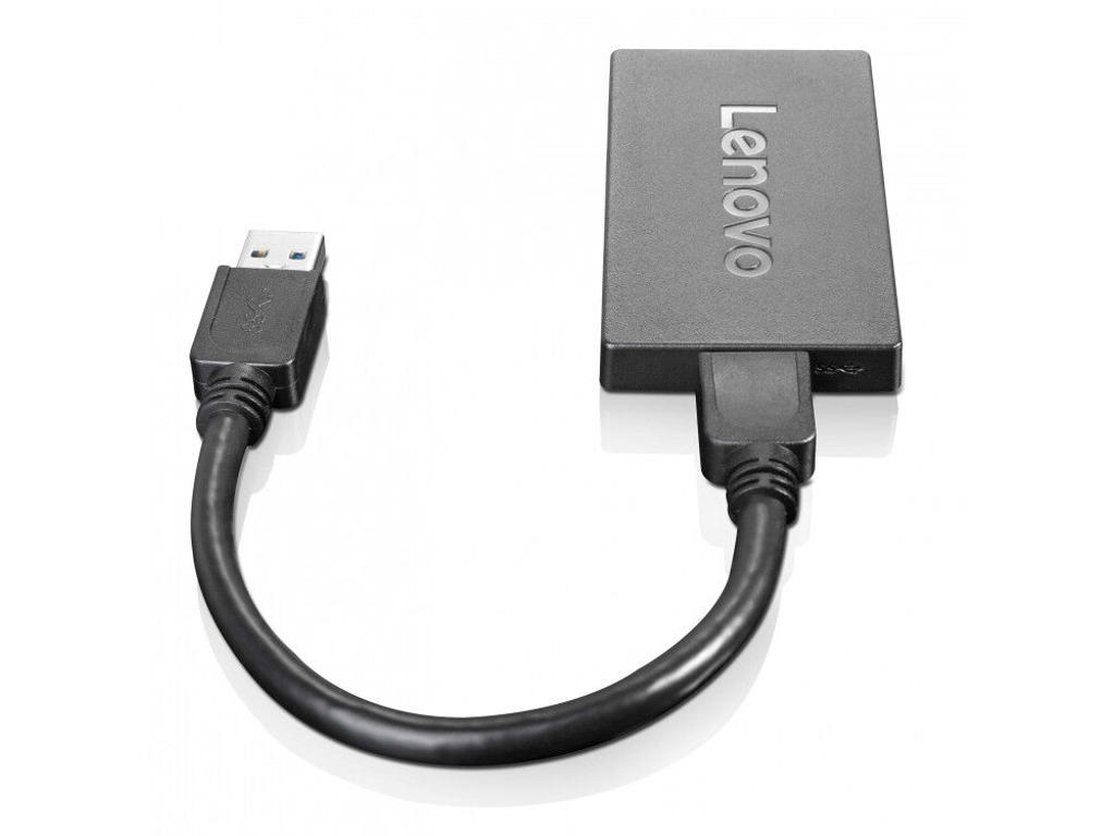Lenovo 4X90J31021 USB grafisk adapter 3840 x 2160 pixel Sort