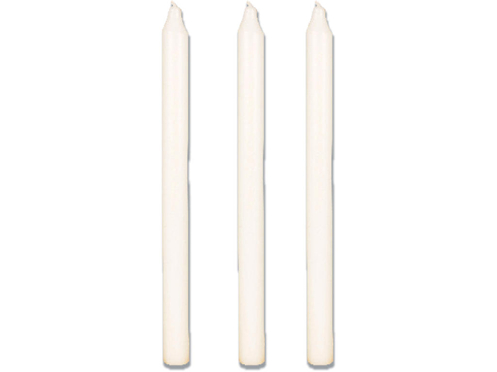 Stearinlys, Creme, 50 lys, 11 timer, Abena Rustiklys 100% paraffin