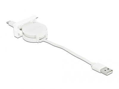 DeLOCK 81318 USB-kabel USB 2.0 0,62 m USB A USB C Hvid