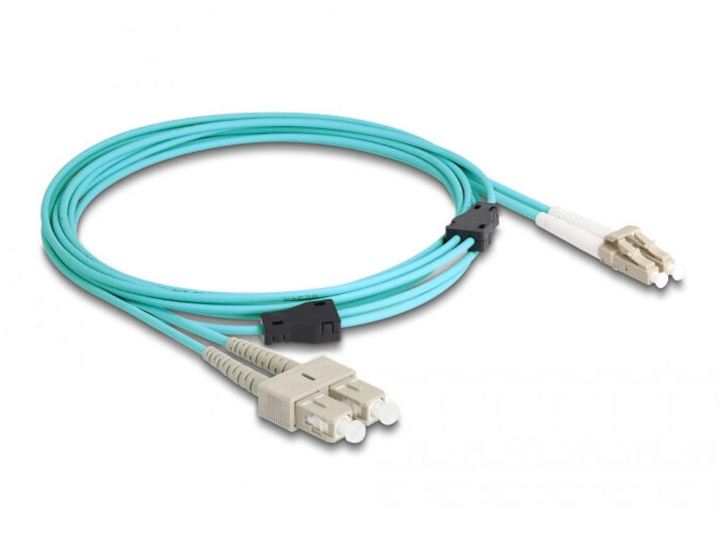 DeLOCK 87912 InfiniBand og fiberoptisk kabel 3 m LC SC Turkisfarve