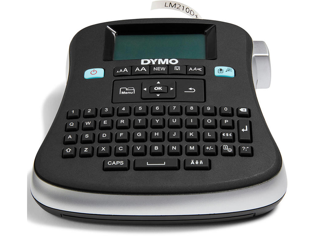 Labelprinter, Håndholdt, Stand-alone, D1 tape 6-12 mm, Dymo LabelManager 210D