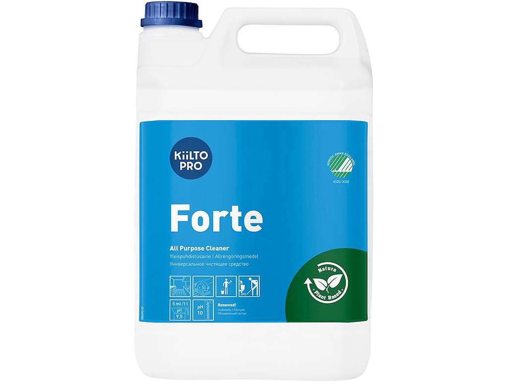 Universalrengøring, Uden parfume, Uden farve, 5 liter, Kiilto Pro Forte