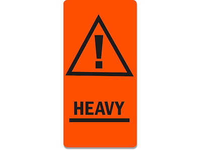 Etiketter, 100x50 mm, Orange og sort, 250 etiketter i alt, ''Heavy''