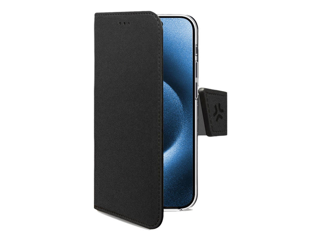 Celly WALLY1079 mobiltelefon etui 16 cm (6.3") Tegnebogsetui Sort