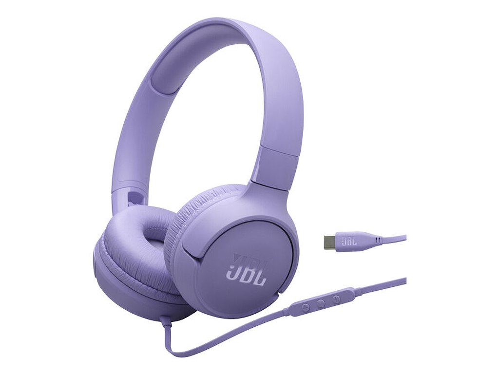 JBL Tune 520C USB-C Hovedtelefoner Ledningsført Headset Opkald/musik USB Type-C Violet