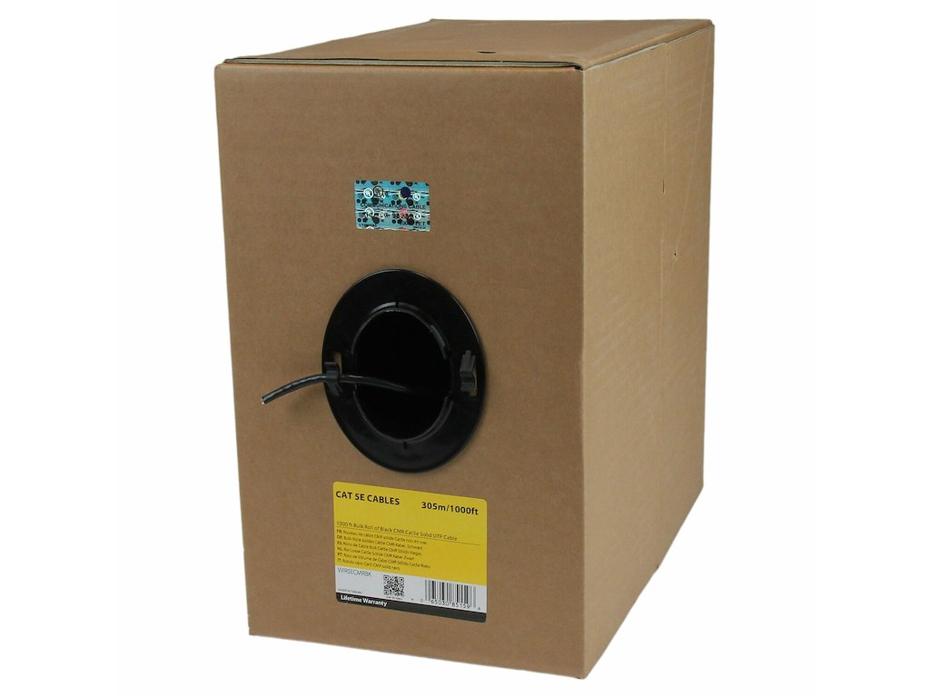 StarTech.com WIR5ECMRBK netværkskabel Sort 304,9 m Cat5e U/UTP (UTP)