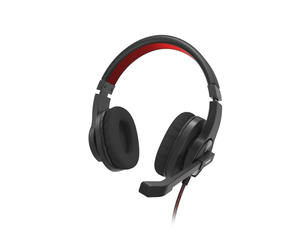 Hama HS-USB400 V2 Headset Ledningsført Kontor/Callcenter USB Type-A Sort, Rød
