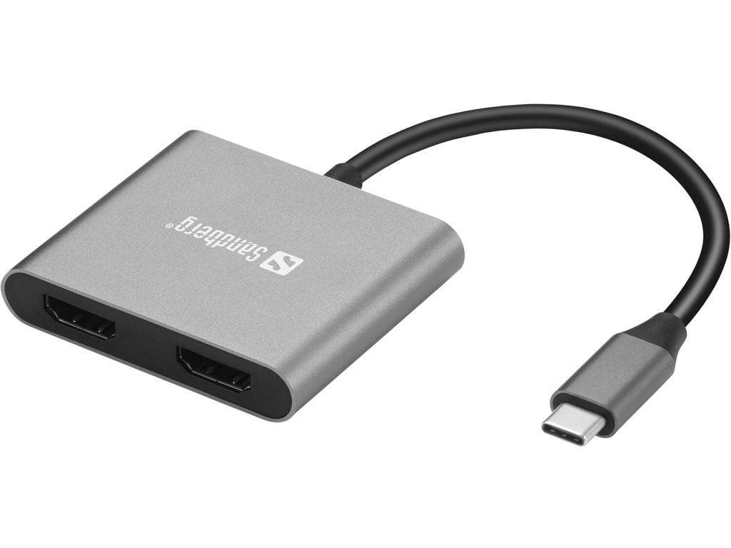 Sandberg 136-44 USB grafisk adapter Grå