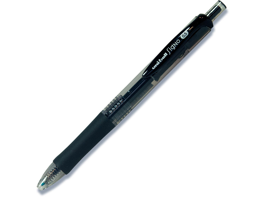 Rollerball pen, 0.5 mm, 0.2 mm, Sort, uni-ball Signo Retractable Micro UMN-152-46