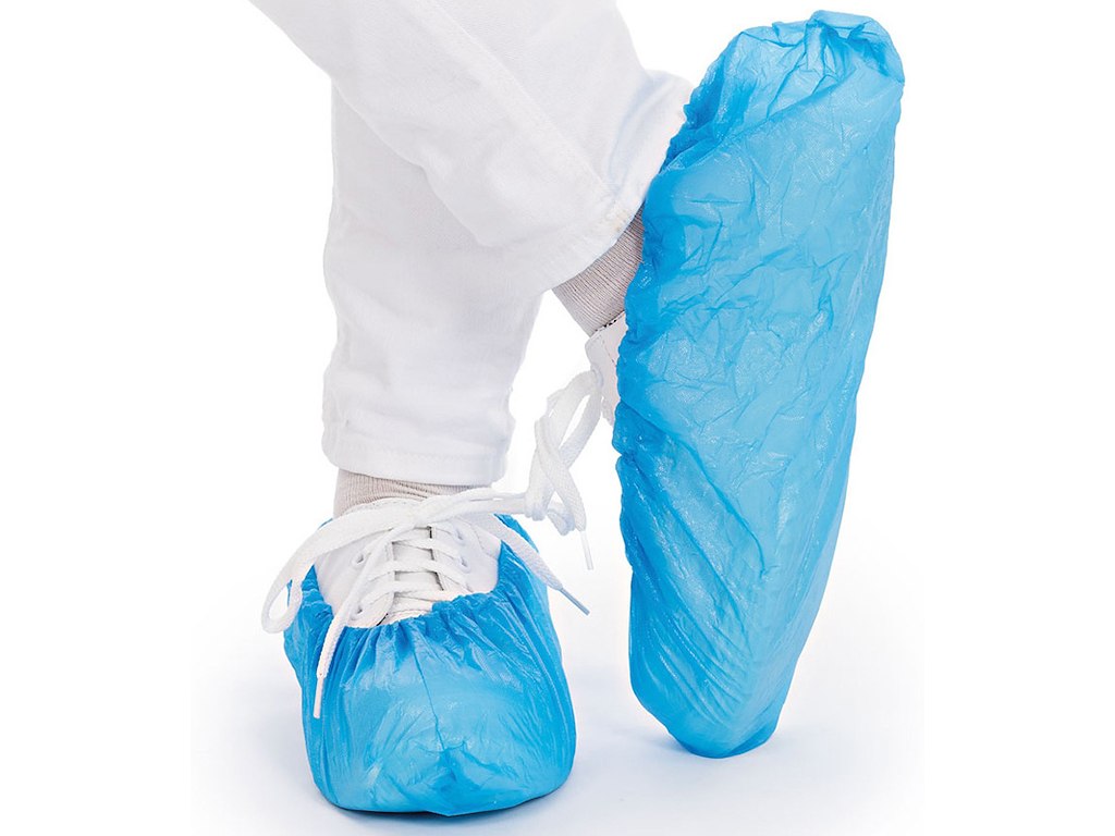 Skoovertræk 41cm 25my blå 100stk/pk