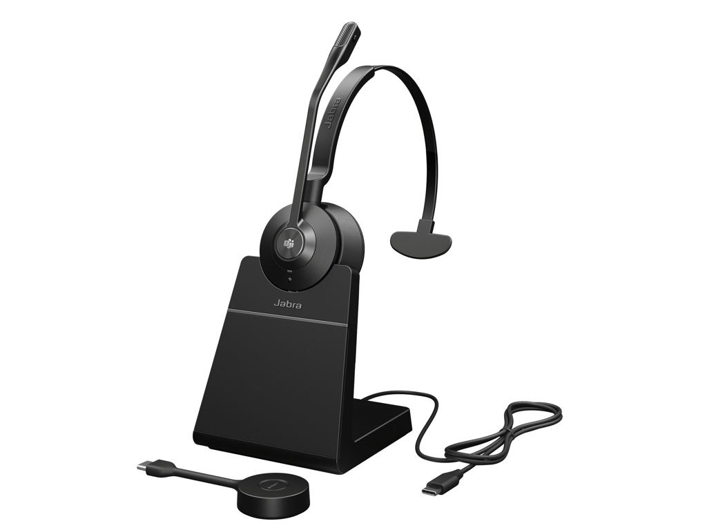 Jabra Engage 55 Headset Trådløs Kontor/Callcenter Bluetooth Opladningsstativ Sort