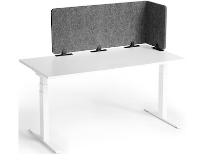 Bordskærm, 160x50 cm, Grå, Durable EFFECT 160 