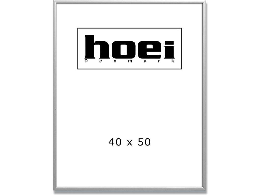 Skifteramme, 40x50 cm, Mat sølv, Frontplade: Glas, Hoei Cadre 670