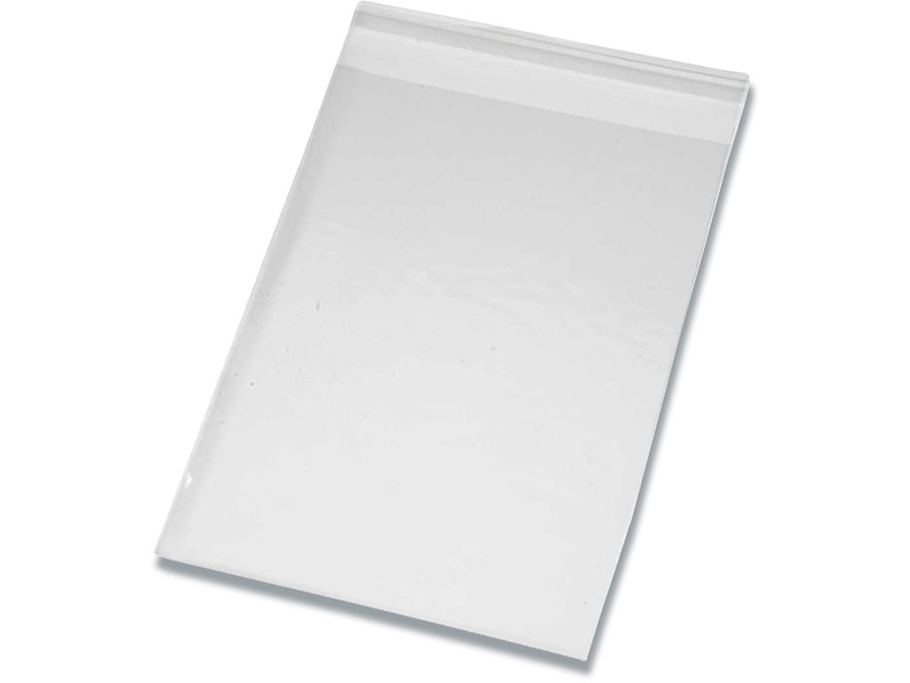 Cellofanpose, Med tapelukning, 222x305+30 mm, 100 poser