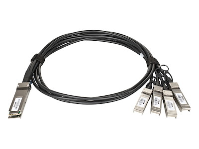 D-Link DEM-CB100Q28-4S28 InfiniBand og fiberoptisk kabel QSFP28 4x SFP28 DAC Sort