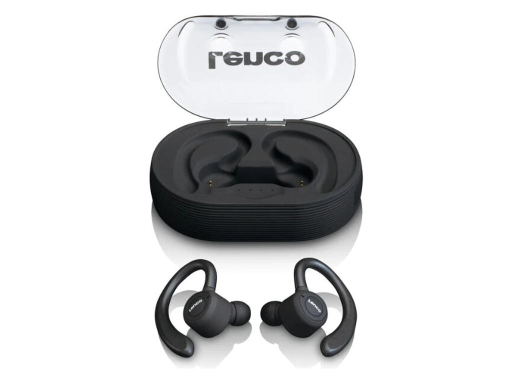 Lenco EPB-460BK hovedtelefoner/headset True Wireless Stereo (TWS) Ørekrog Sport Micro-USB Bluetooth Sort
