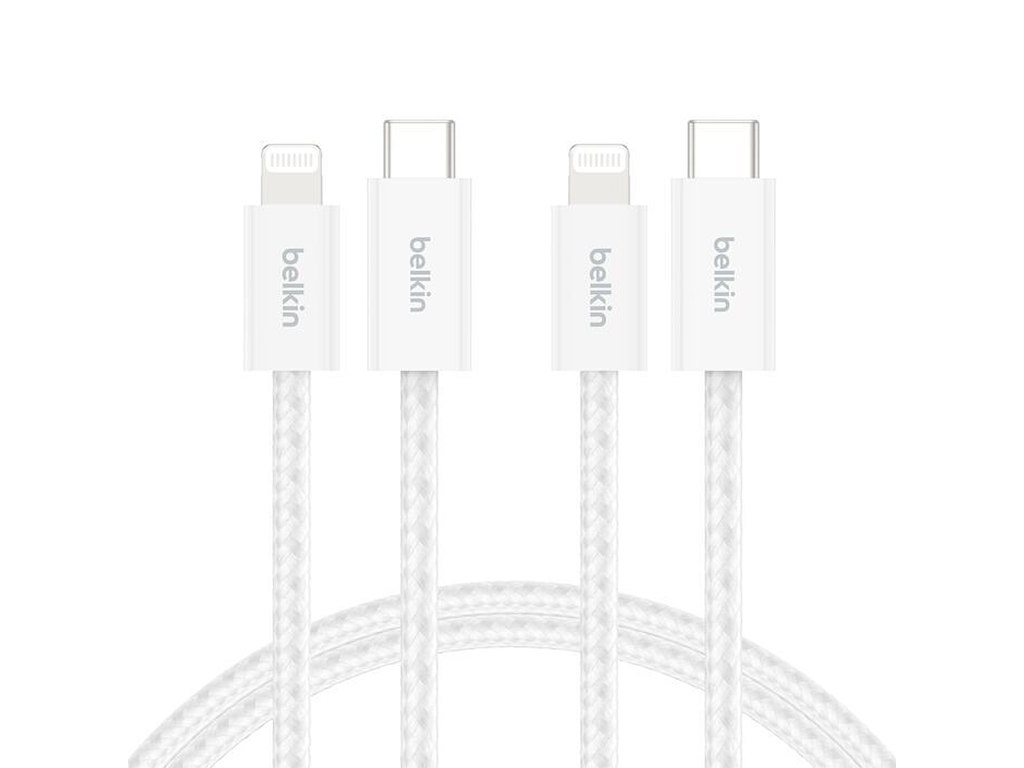 Belkin BoostCharge USB-kabel USB 2.0 USB C USB C/Lightning Hvid