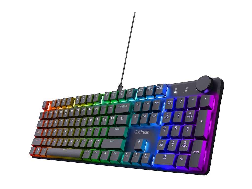 Trust GXT 866 Torix tastatur Spil USB QWERTZ Tysk Sort