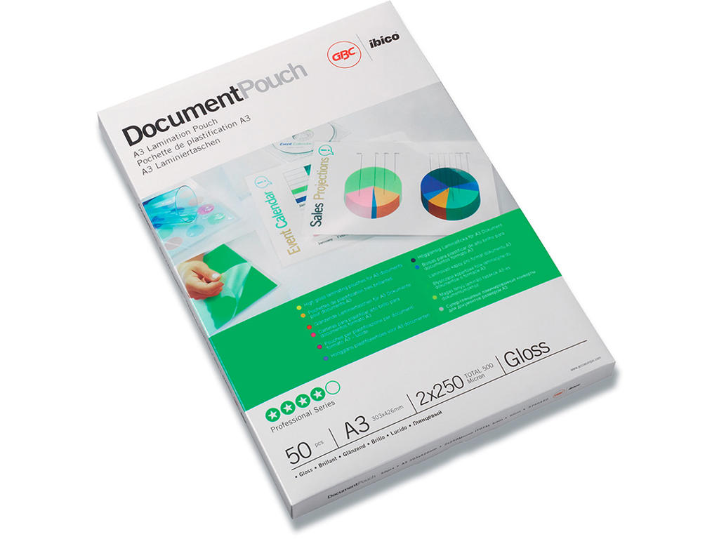 Lamineringslommer, A3, 303x426 mm, 100 micron, GBC Standard 