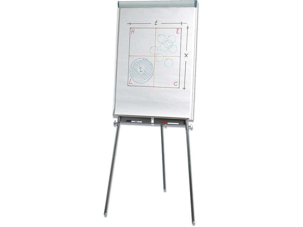Flipover, Gulvmodel, 70x100 cm, Lakeret magnetisk whiteboardplade, Esselte Standard 