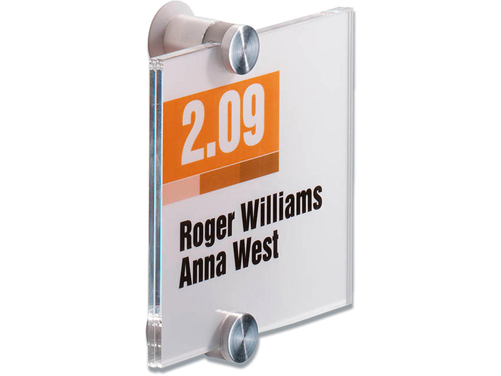 Skilt CRYSTAL Sign Durable klar acryl 105x105mm