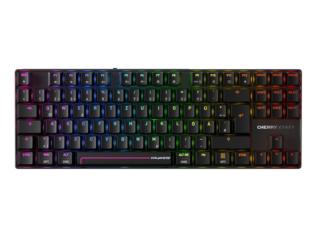 CHERRY MX 8.2 Pro TMR Wireless tastatur Spil USB + RF Wireless + Bluetooth QWERTZ Tysk Sort