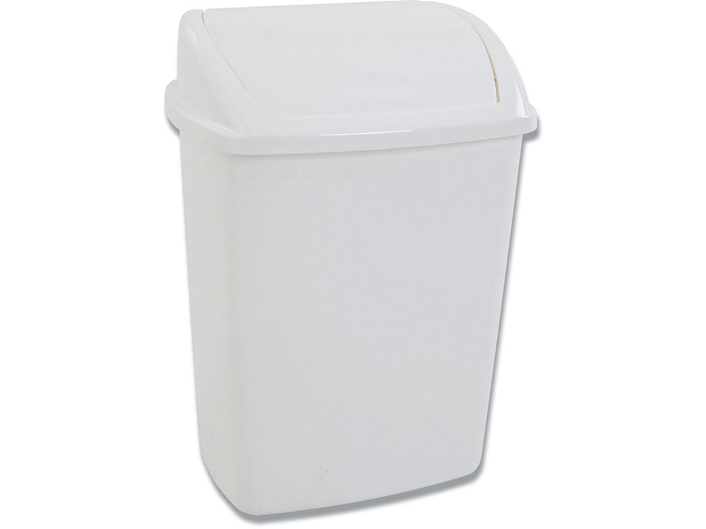 Affaldsspand, 26 liter, Hvid, Firkantet, Abena 