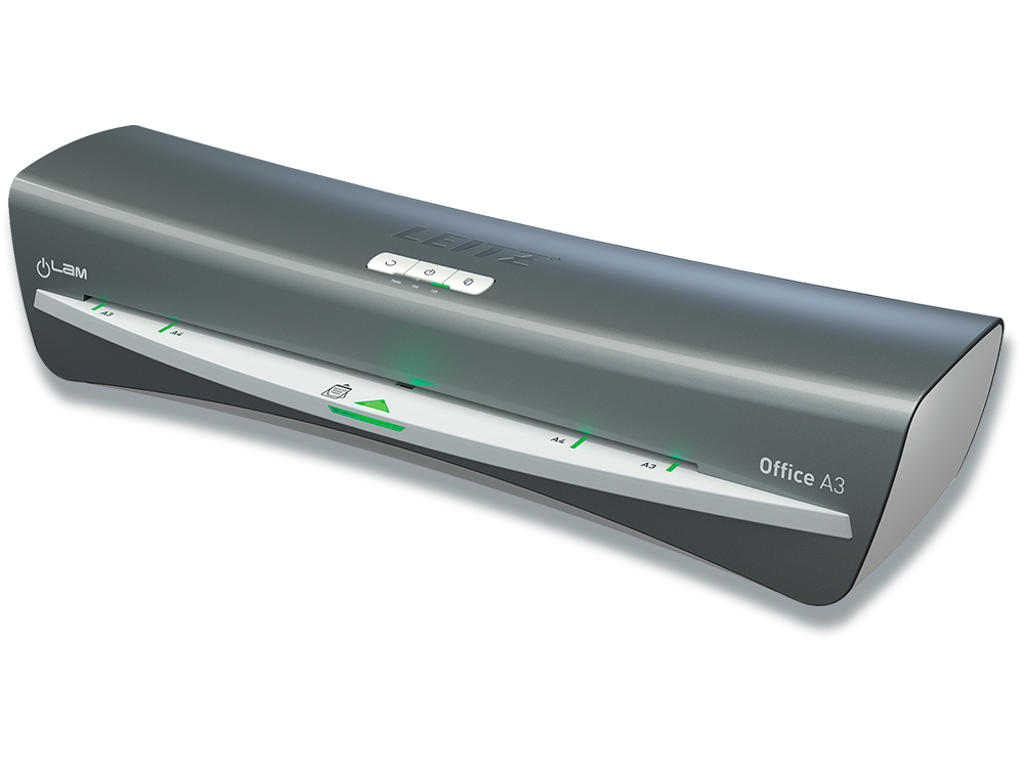 Lamineringsmaskine, Til lamineringslommer, Varm, A3, Leitz iLAM Office 