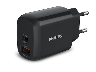 Philips DLP4326CB/12 oplader til mobil enhed Universel Sort Vekselstrøm Hurtig opladning Indendørs