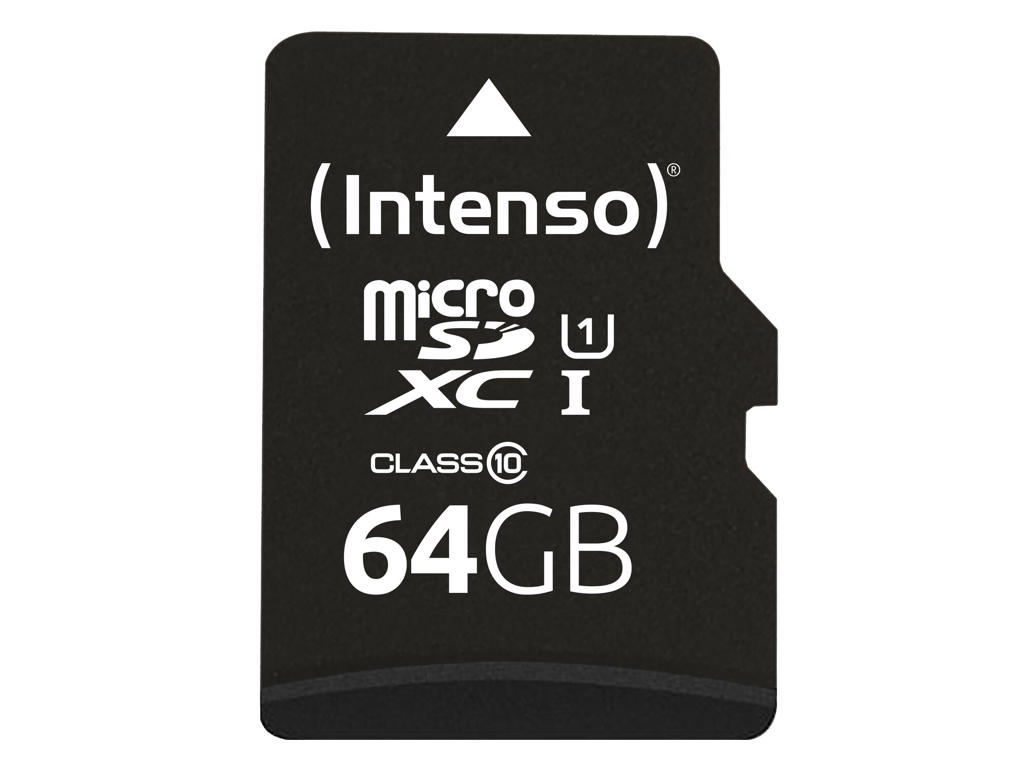 Intenso 3424490 hukommelseskort 64 GB MicroSD UHS-I Klasse 10