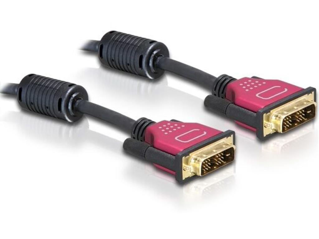 DeLOCK DVI 24+1 Cable 3.0m DVI kabel 3 m DVI-D Sort
