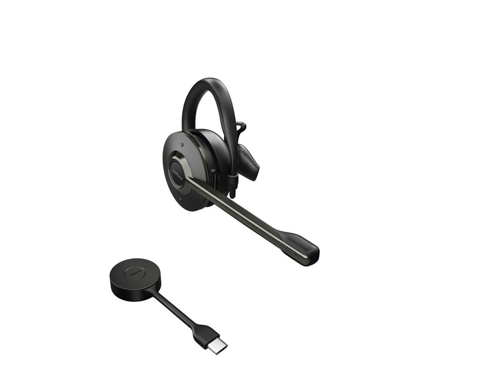 Jabra Engage 55 Headset Trådløs Ørekrog Kontor/Callcenter Sort, Titanium