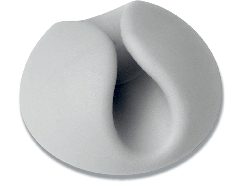 Kabelholder, Til 1 kabel op til Ø5mm, Grå, 6 stk, Durable CAVOLINE CLIP 1