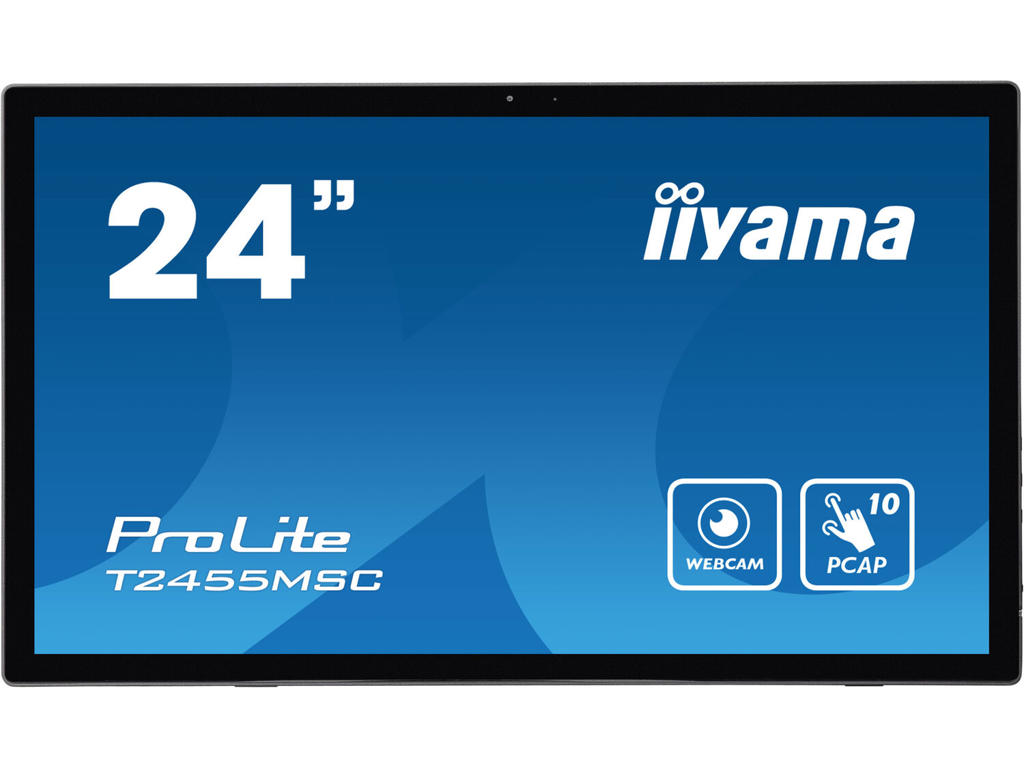 iiyama T2455MSC-B1 skilte display Digital fladpaneldisplay 61 cm (24") LED 400 cd/m² Fuld HD Sort Berøringsskærm