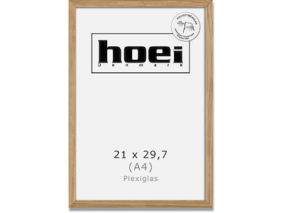 Fotoramme, 21x29.7 cm - A4, Natur, Egetræ, Hoei 200