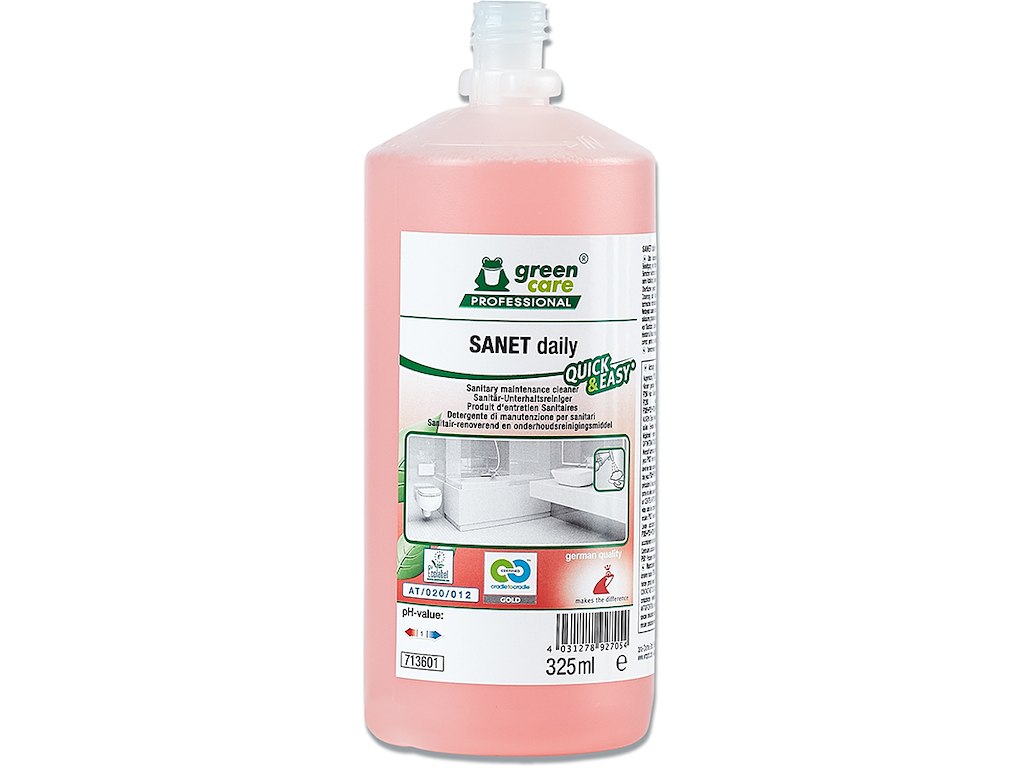 Sanitetsrengøring, Sur, Med parfume, 325 ml, Green Care Sanet Daily Quick & Easy