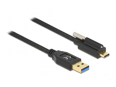 DeLOCK 84028 USB-kabel USB 3.2 Gen 2 (3.1 Gen 2) 1,5 m USB A USB C 10 Gbit/sek. Sort