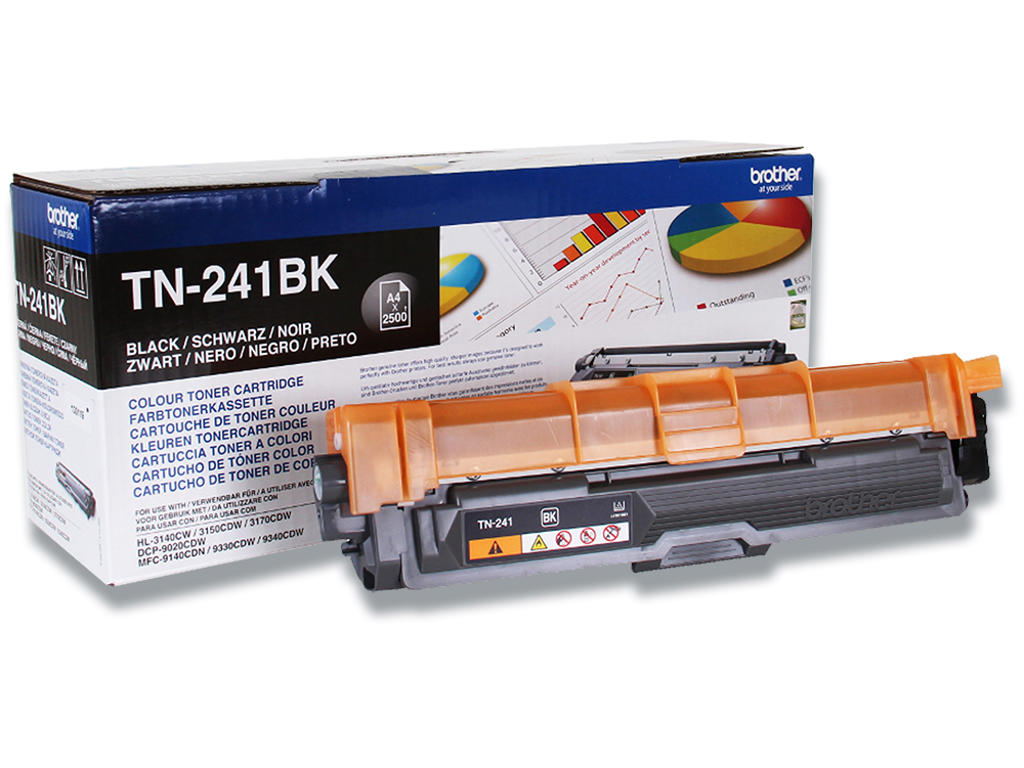Toner, TN241BK, Black-sort, 2.500 sider, Brother 